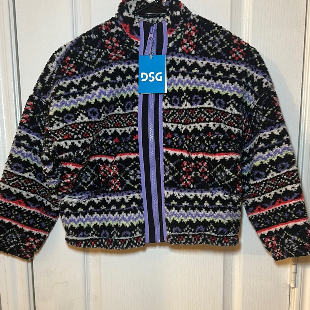 DSG cozy fleece full zip girls‎ size xs